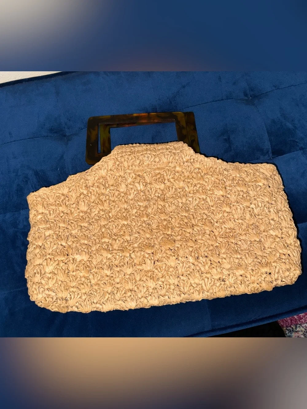 Topshop straw bag with handle